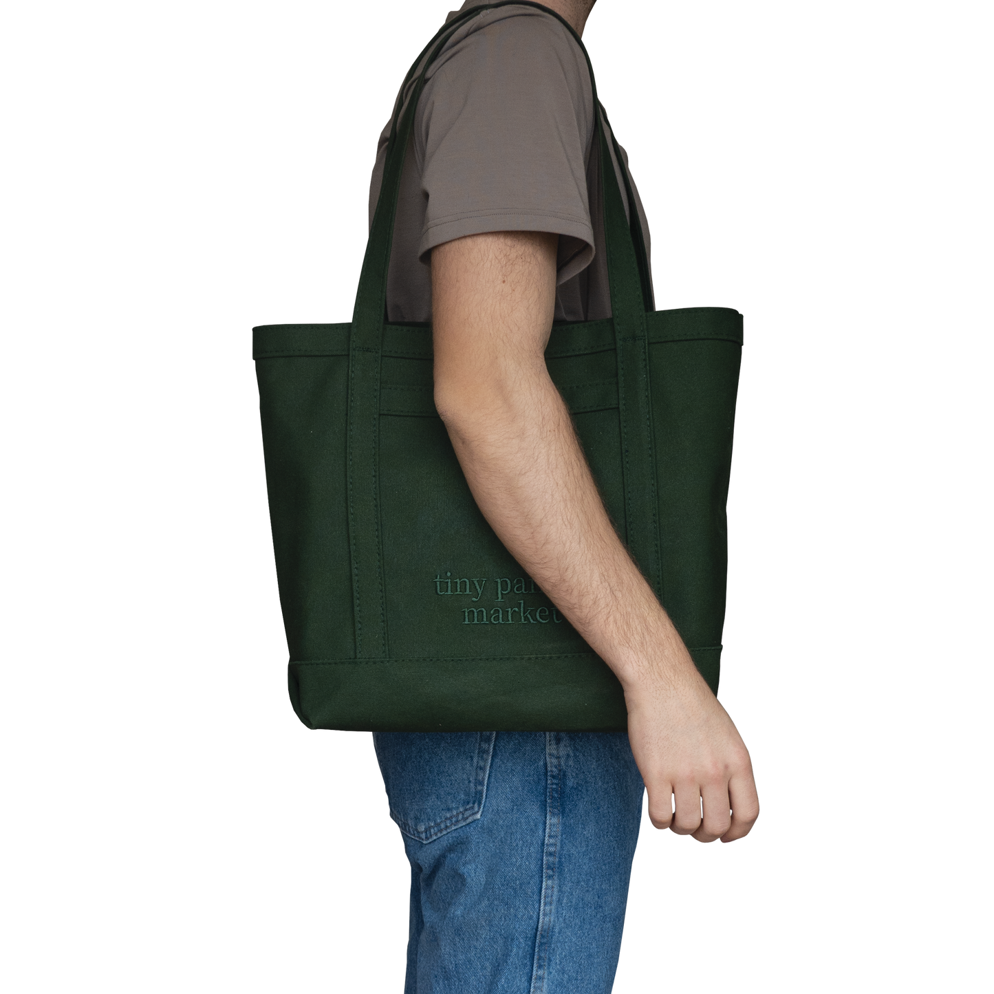 market tote 02 - hunter green
